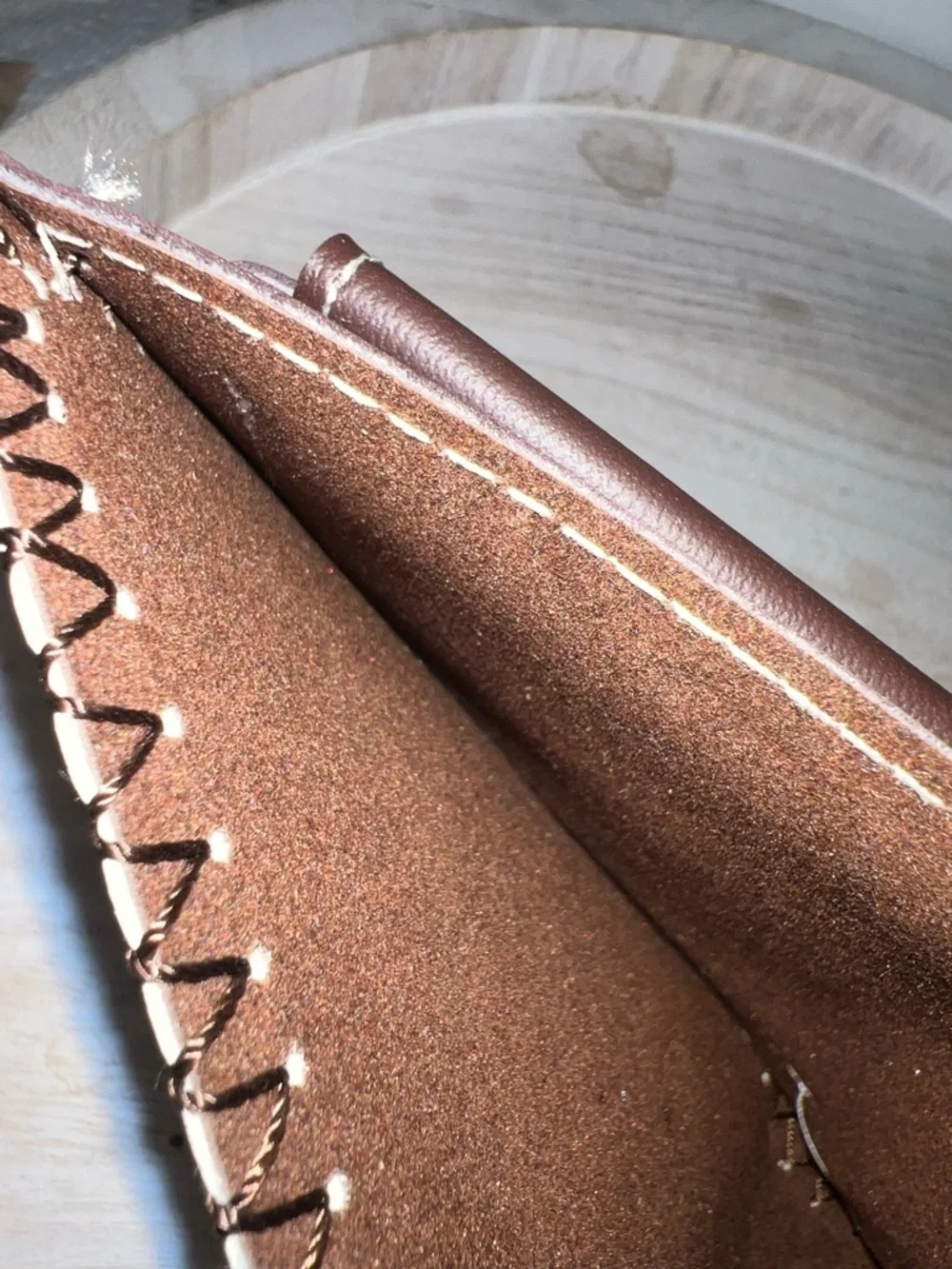 Brown Leatherette Men's Wallet - Logo